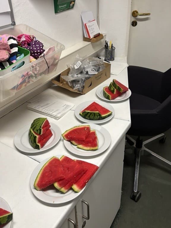 Wassermelonen fur das Team Staatsoper